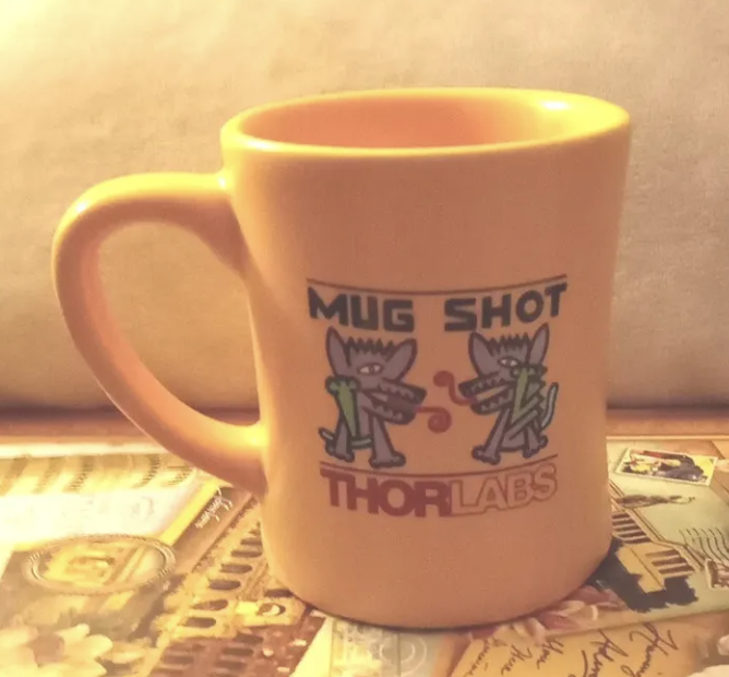 Interesting endowment effect factoid, usually people use the analogy that a mug you own is worth much more to you than the value of the mug. I did not manage to take my ThorLabs mug back to America with me :(