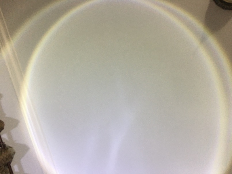 Fresnel lens held close