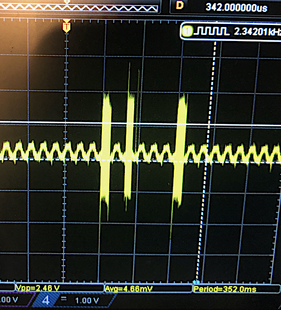 Raw signal from the transmitter