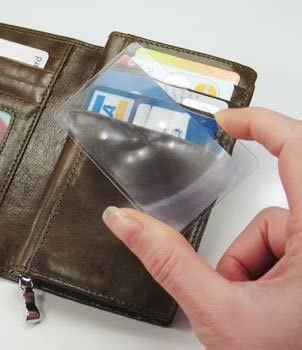 Fresnel lens in the shape of a credit card, for easy carrying around in the wallet