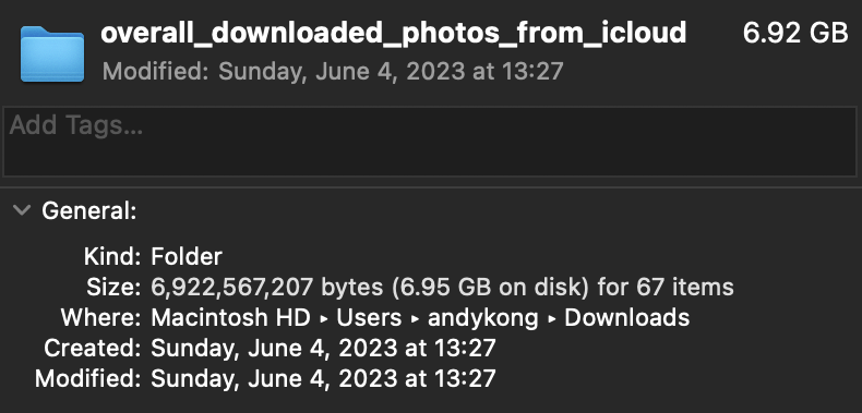 All downloaded videos take up 8GB of disk space