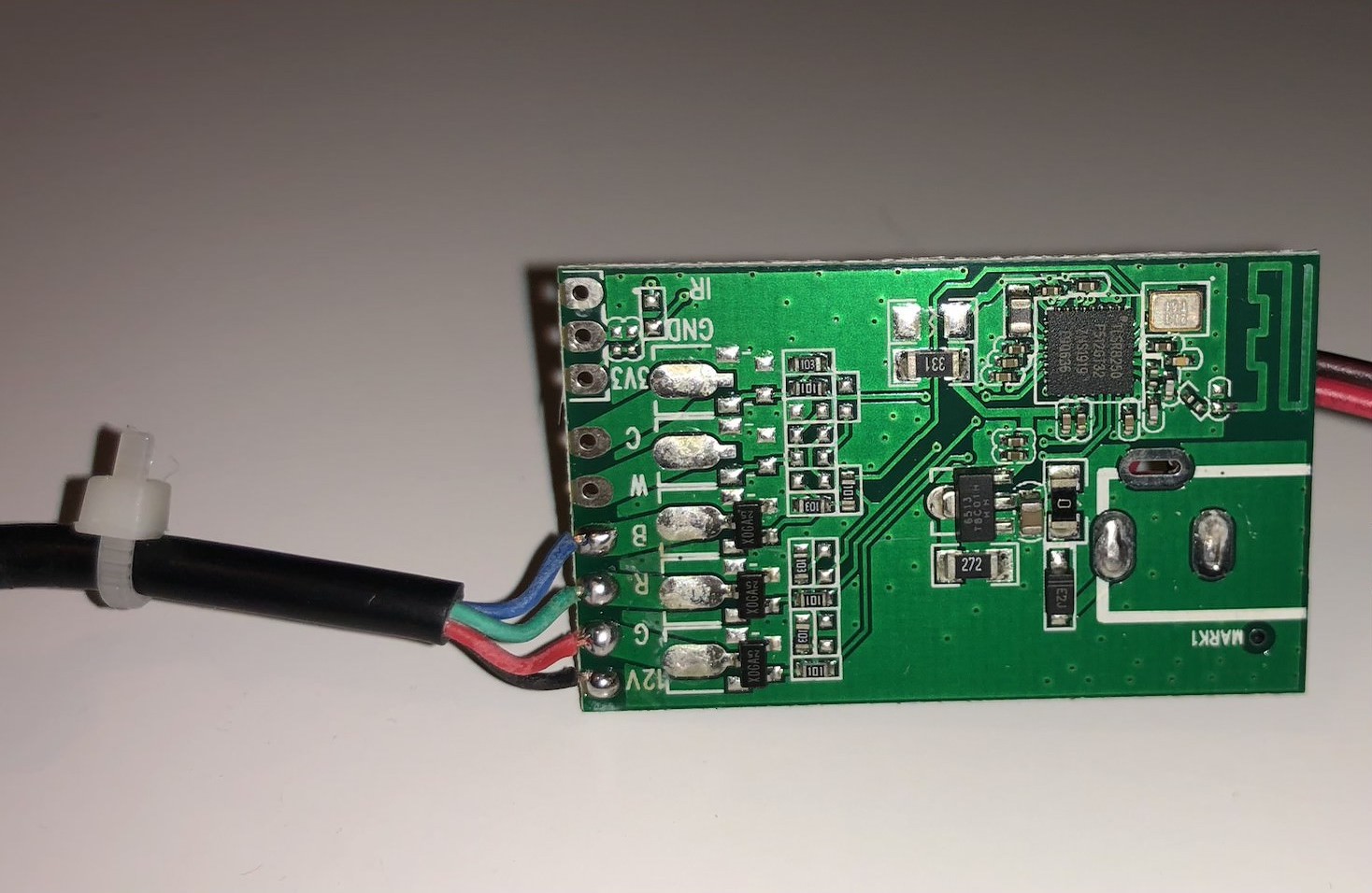 Controlling board for the LED light strip. Was previously just dangling in the power brick...