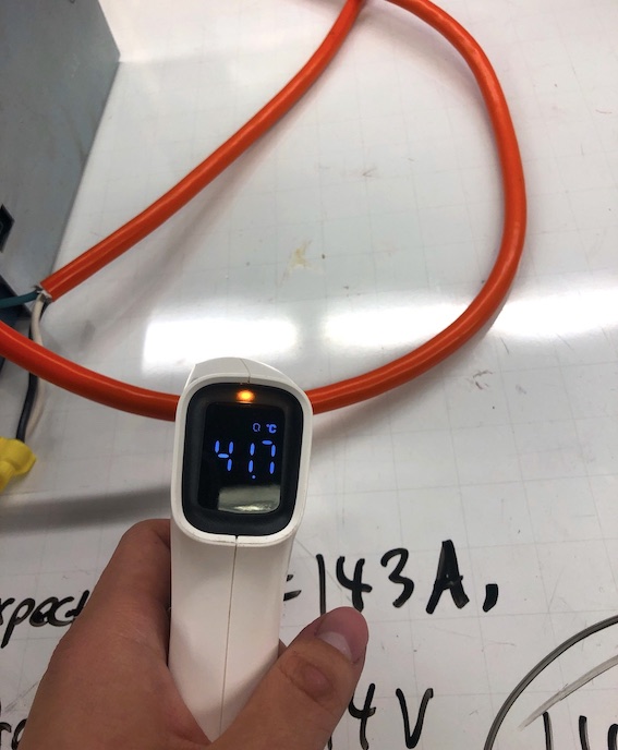 Our shunt temperature after only 10 seconds of 150A