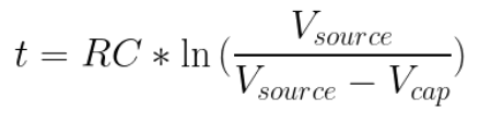 Above equation solved for time t